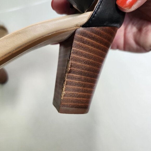 Dune London Flip Studded Leather Ankle Strap Block Heel Sandals Size 36(6M) - Picture 6 of 8